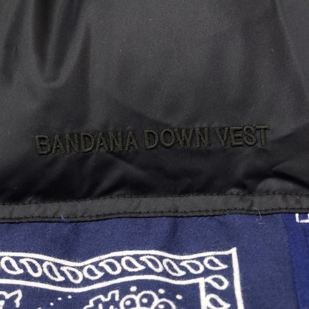 [Used] Miyagi Hidetaka BANDANA DOWN VEST 
Navy [Size FREE] [NVY] [A/W] [Condition Rank B] ​​[Men&