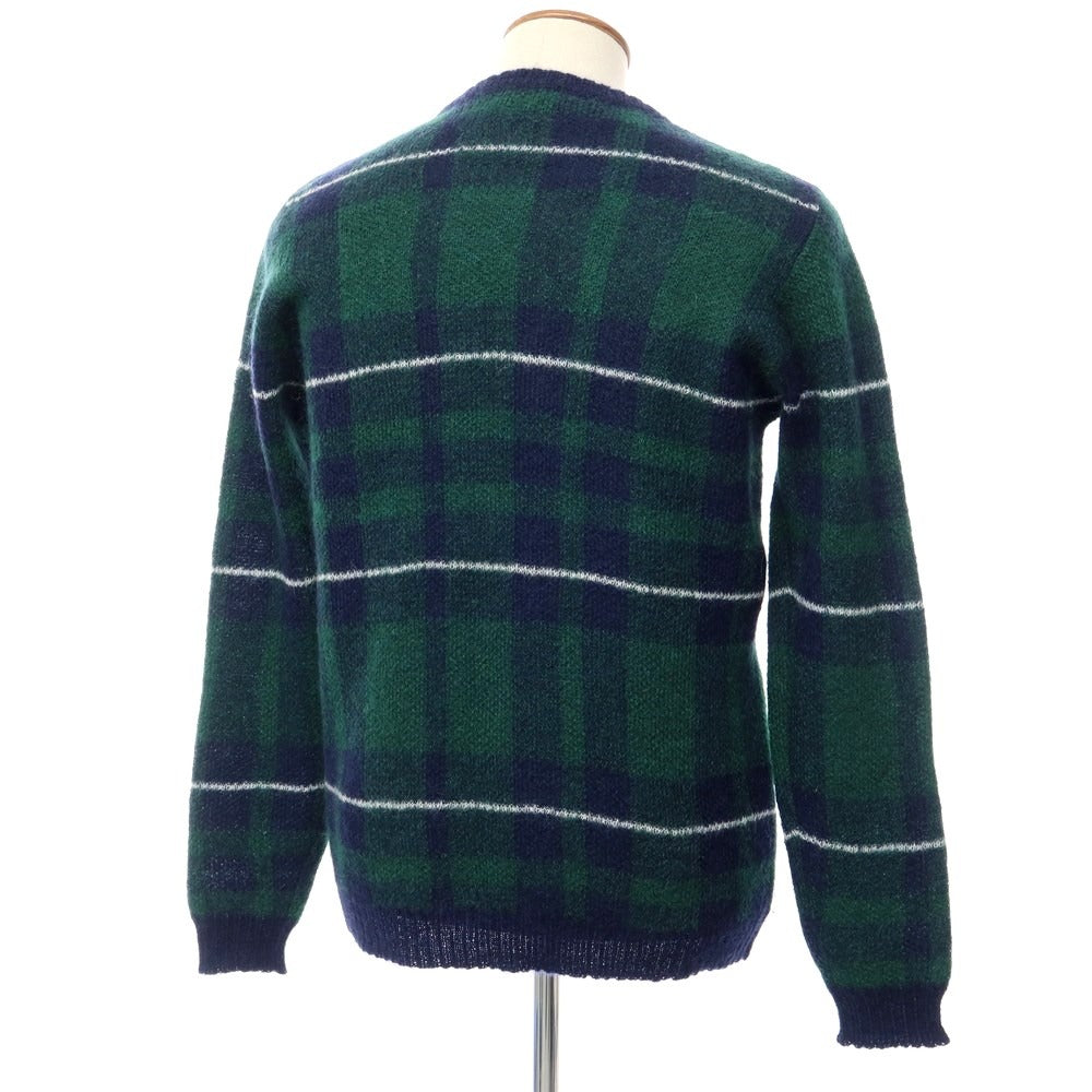 [Used] Roberto Collina ROBERTO COLLINA Mohair Check Crew Neck Knit Green x Navy [Size 48] [GRN] [A/W] [Condition Rank B] ​​[Men&