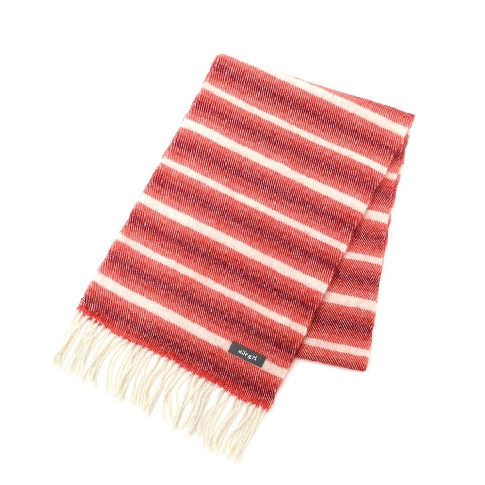 [Used] Allegri Striped Wool Scarf Red x Ivory [RED] [A/W] [Condition Rank B] ​​[Men&