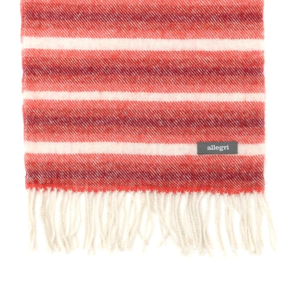 [Used] Allegri Striped Wool Scarf Red x Ivory [RED] [A/W] [Condition Rank B] ​​[Men&