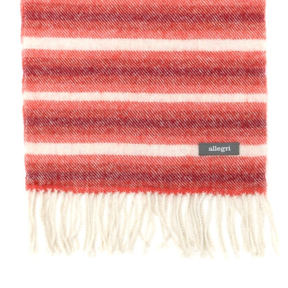 [Used] Allegri Striped Wool Scarf Red x Ivory [RED] [A/W] [Condition Rank B] ​​[Men&
