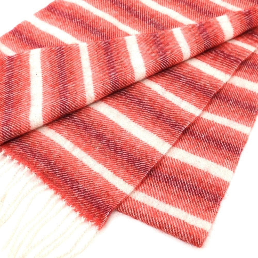[Used] Allegri Striped Wool Scarf Red x Ivory [RED] [A/W] [Condition Rank B] ​​[Men&
