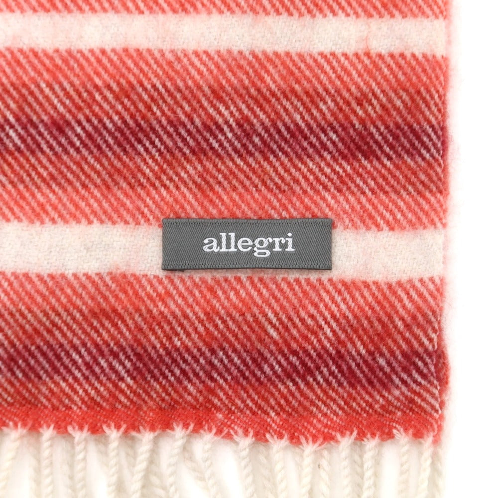 [Used] Allegri Striped Wool Scarf Red x Ivory [RED] [A/W] [Condition Rank B] ​​[Men&