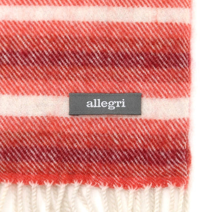 [Used] Allegri Striped Wool Scarf Red x Ivory [RED] [A/W] [Condition Rank B] ​​[Men&
