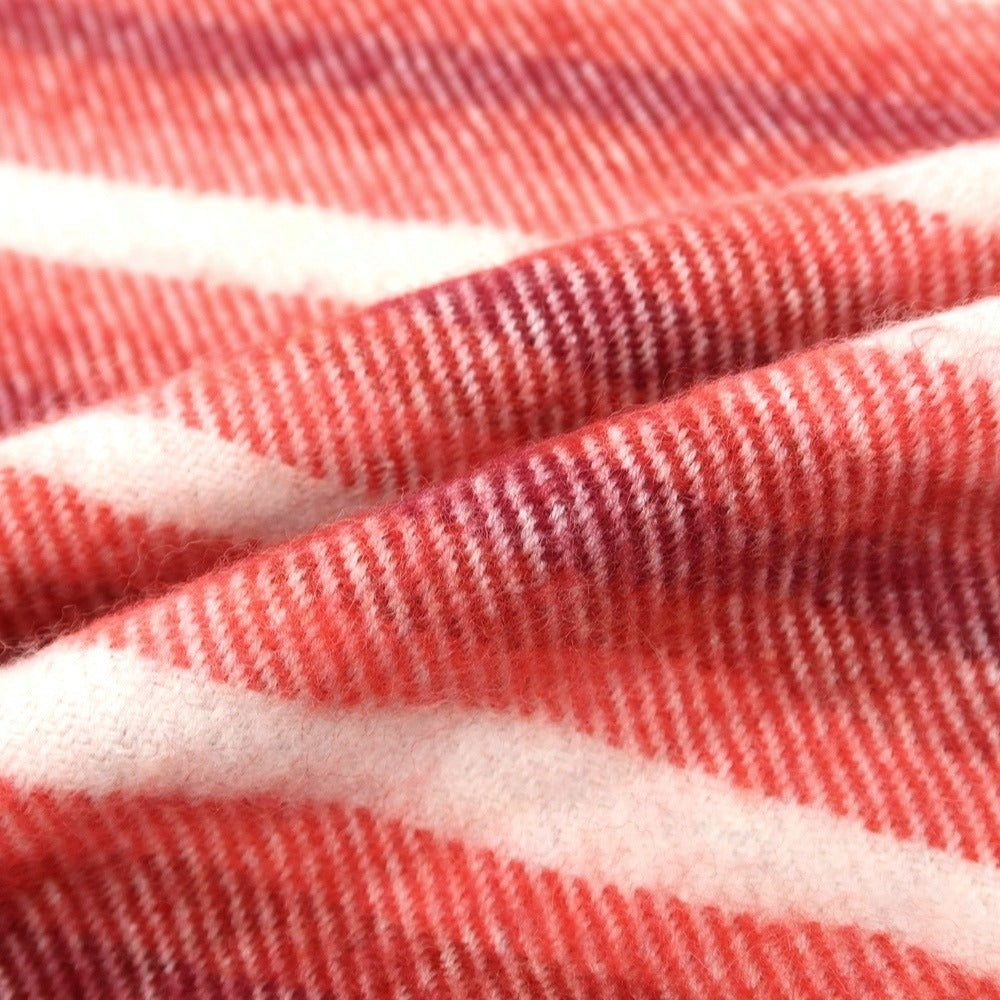 [Used] Allegri Striped Wool Scarf Red x Ivory [RED] [A/W] [Condition Rank B] ​​[Men&