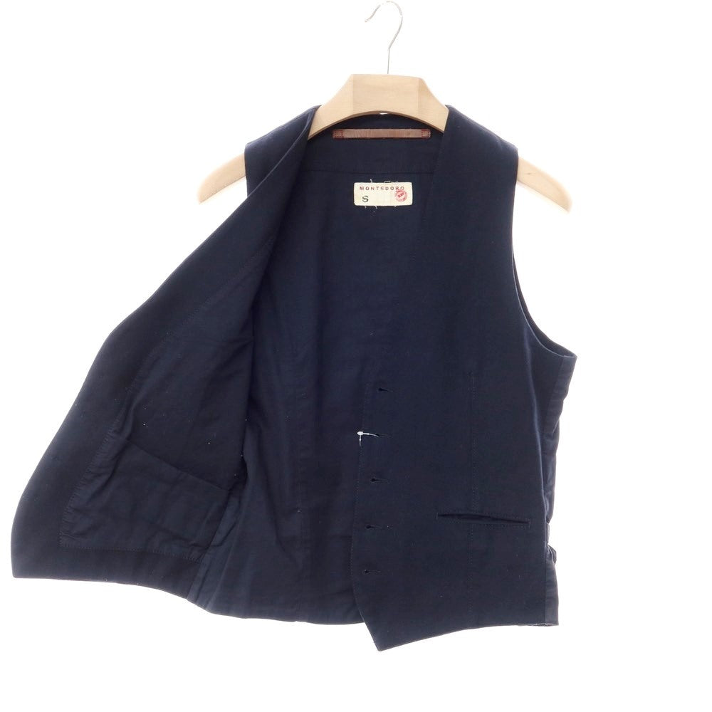 [Used] Montedoro Wool Gilet Vest Navy [Size S] [NVY] [A/W] [Condition Rank D] [Men&