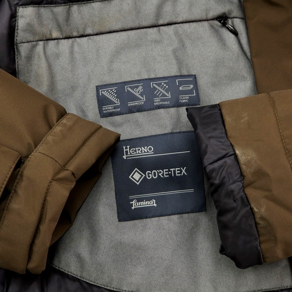 [Used] Herno Laminar Laminar GORE-TEX polyester down coat, olive brown [Size 48] [BRW] [A/W] [Condition Rank B] ​​[Men&