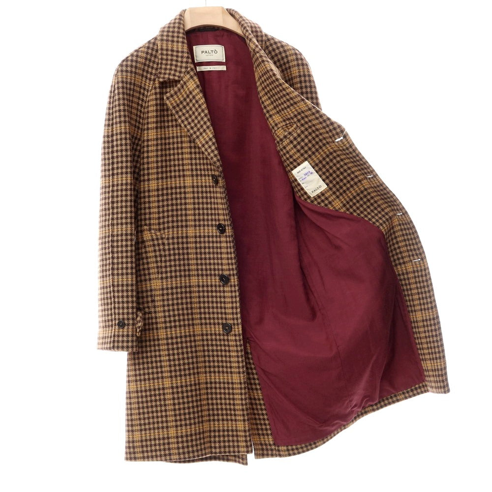 [Used] PALTO Wool Acrylic Check Chesterfield Coat Brown [Size 46] [BRW] [A/W] [Condition Rank B] ​​[Men&