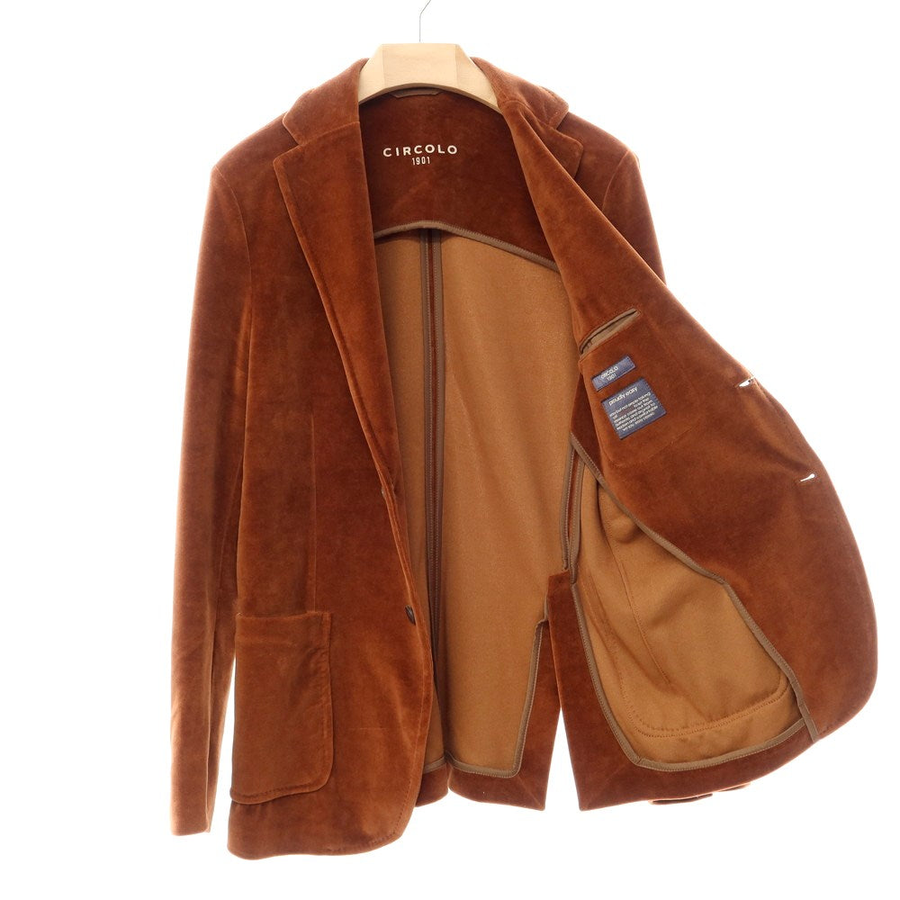 [Used] CIRCOLO 1901 Cotton Polyester Velour Jacket Brown [Size 48] [BRW] [A/W] [Condition Rank B] ​​[Men&