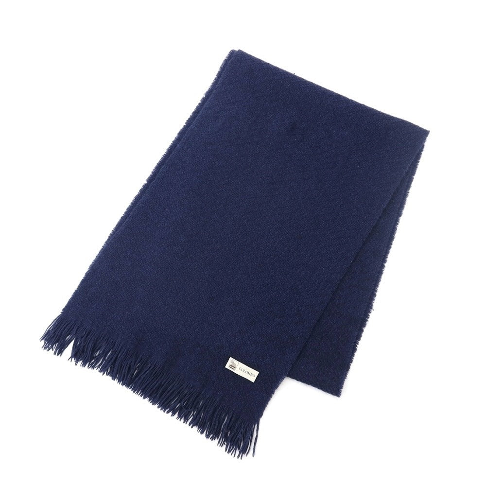 [Used] Colombo wool fringe scarf, navy [NVY] [A/W] [Condition: C] [Men&