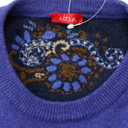 [Used] Altea wool crew neck knit purple blue [Size S] [BLU] [A/W] [Condition Rank C] [Men&