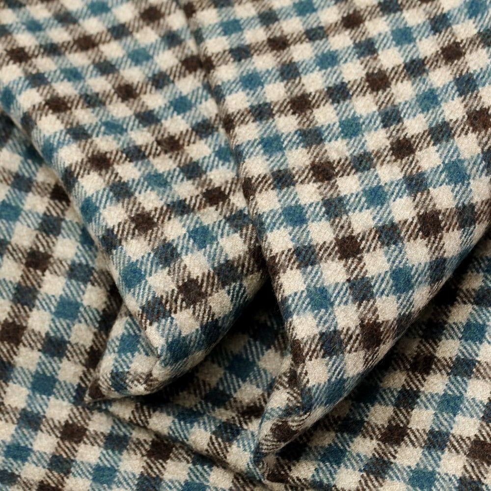 [Used] TAGLIATORE wool check slacks, beige x blue-green [Size 46] [GRN] [A/W] [Condition Rank B] ​​[Men&