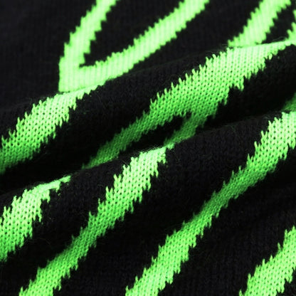 [Used] Just Cavalli scarf
 Fluorescent green x black [GRN] [A/W] [Condition rank B] ​​[Men&