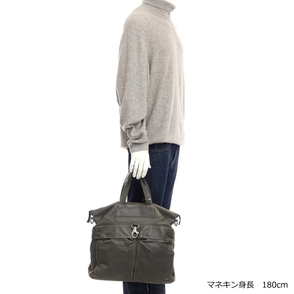 [Used] ZANELLATO Leather Tote Bag Grey [W40xH36xD8] [GRY] [S/S/A/W] [Condition Rank C] [Men&
