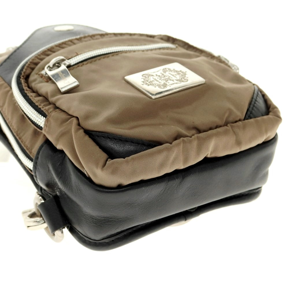 [Used] Orobianco Nylon Shoulder Bag Khaki x Black [W13.5xH23.5xD4] [BRW] [S/S/A/W] [Condition Rank B] ​​[Men&