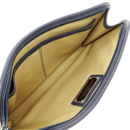 [Used] TRAMONTANO Grained Leather Clutch Bag Navy [W30xH16] [NVY] [S/S/A/W] [Condition Rank B] ​​[Men&