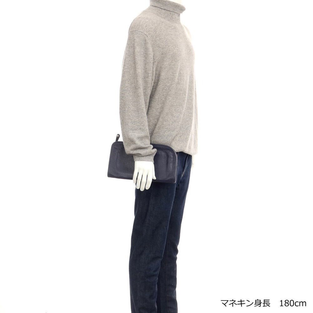 [Used] TRAMONTANO Grained Leather Clutch Bag Navy [W30xH16] [NVY] [S/S/A/W] [Condition Rank B] ​​[Men&