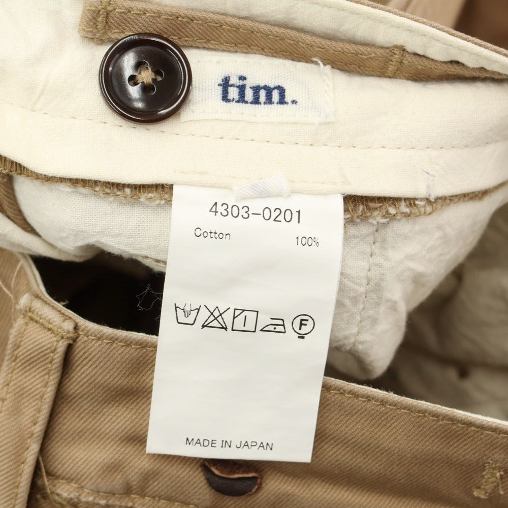 [Used] Tim. Work pants
 Beige brown [Size 1] [BRW] [S/S] [Condition rank B] ​​[Men&