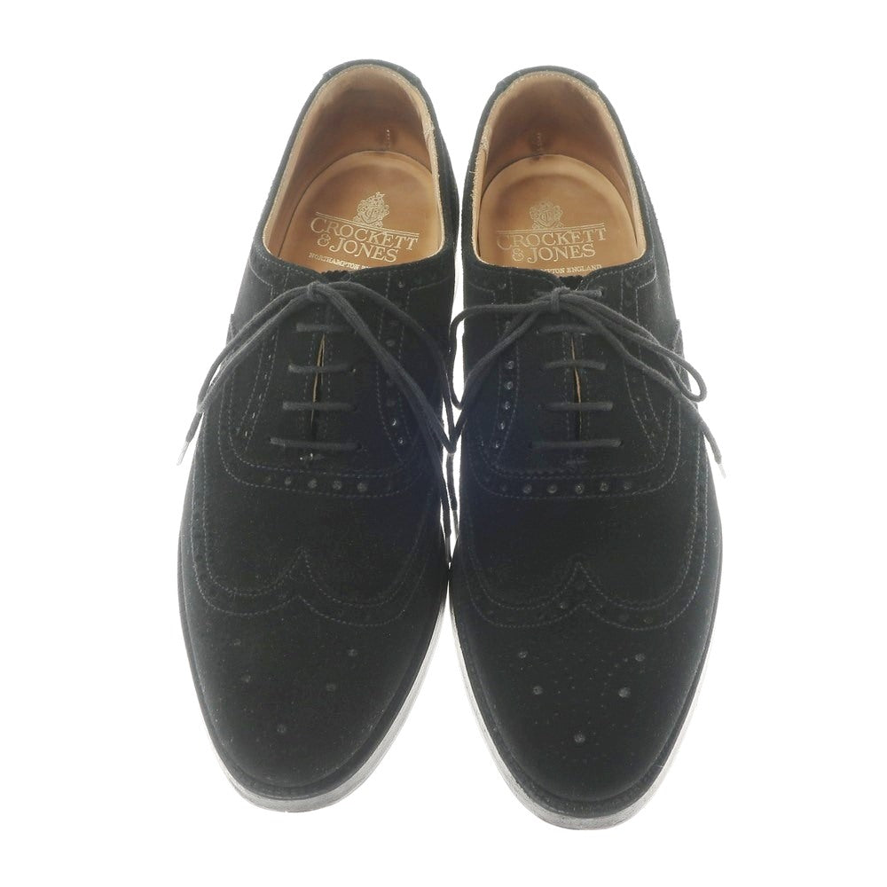 [Used] Crockett &amp;amp; Jones FINSBURY Suede Wingtip Dress Shoes Black [Size 6 E] [BLK] [S/S/A/W] [Condition Rank B] ​​[Men&