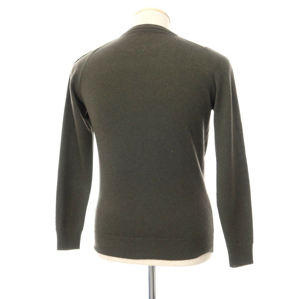 [Used] Alessandro Luppi wool cashmere crew neck knit in dark green [Size 44] [GRN] [A/W] [Condition Rank B] ​​[Men&