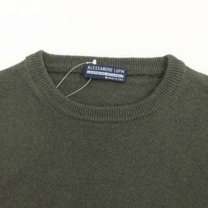 [Used] Alessandro Luppi wool cashmere crew neck knit in dark green [Size 44] [GRN] [A/W] [Condition Rank B] ​​[Men&