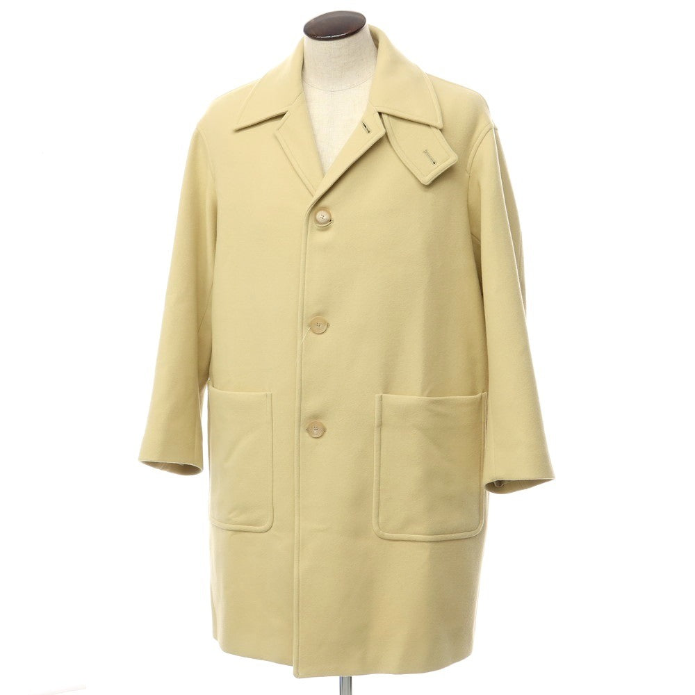 [Used] AURALEE 2021 Autumn/Winter Wool Balmacaan Coat Yellow Beige [Size 4] [BEI] [A/W] [Condition Rank B] ​​[Men&