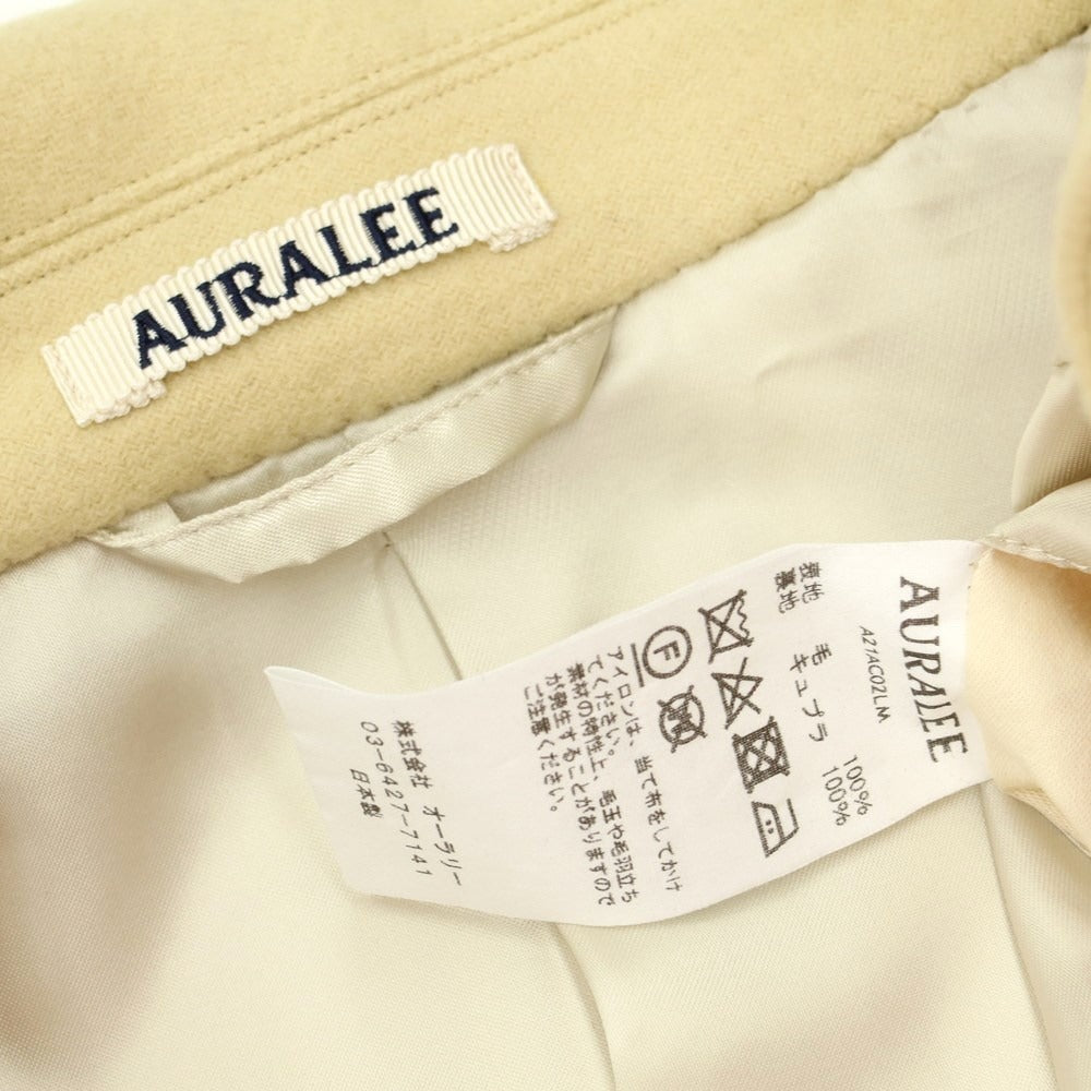 [Used] AURALEE 2021 Autumn/Winter Wool Balmacaan Coat Yellow Beige [Size 4] [BEI] [A/W] [Condition Rank B] ​​[Men&