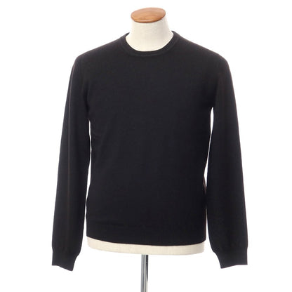 [Used] Zanieri wool cashmere crew neck knit black [Size S/48] [BLK] [A/W] [Condition rank B] ​​[Men&