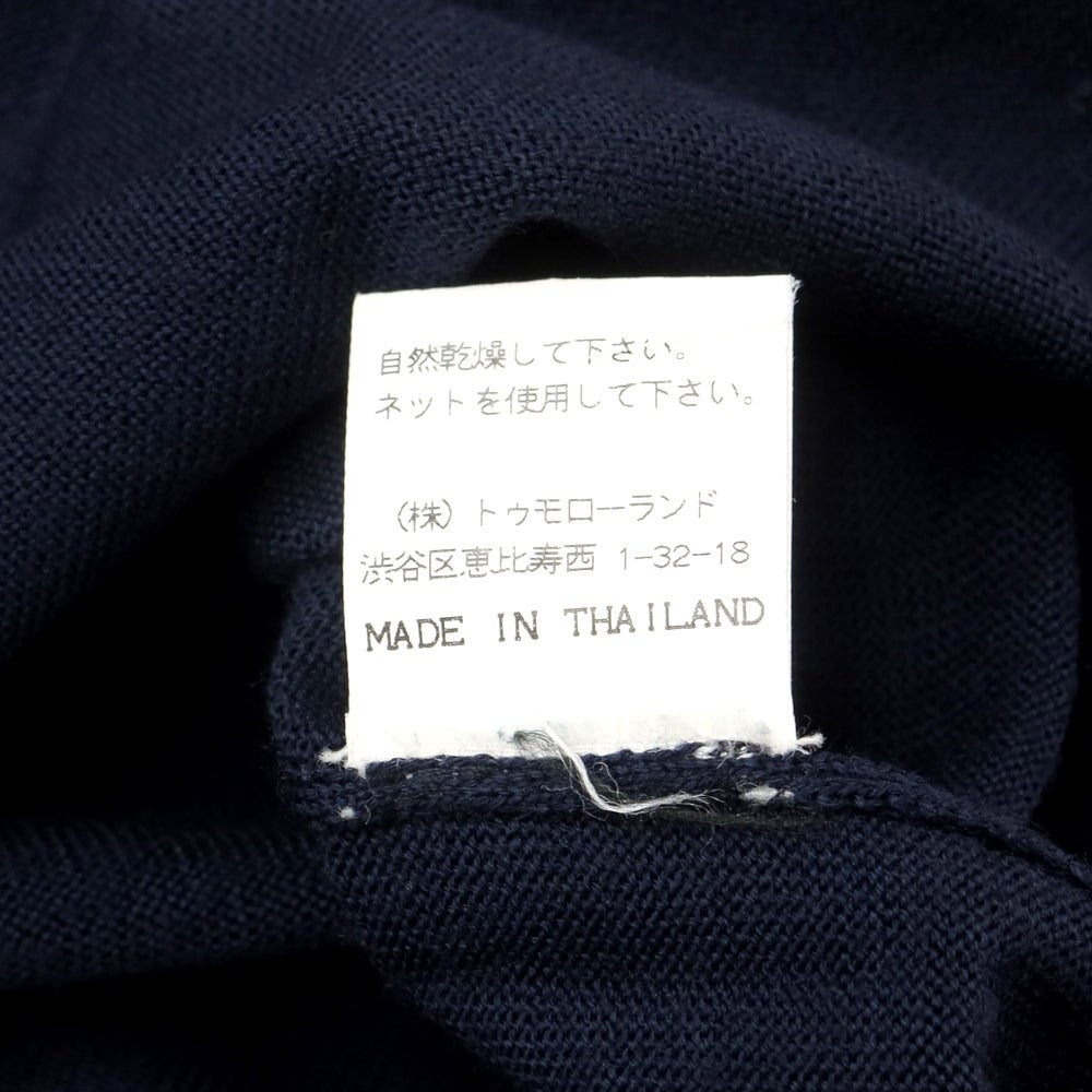 [Used] TOMORROWLAND Wool high gauge V-neck pullover knit navy [Size M] [NVY] [A/W] [Condition rank B] ​​[Men&