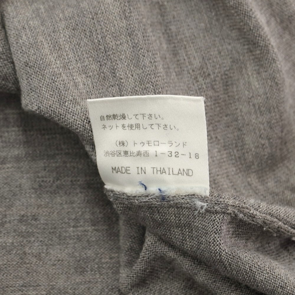 [Used] TOMORROWLAND Wool V-neck pullover knit, grey [Size M] [GRY] [A/W] [Condition Rank C] [Men&