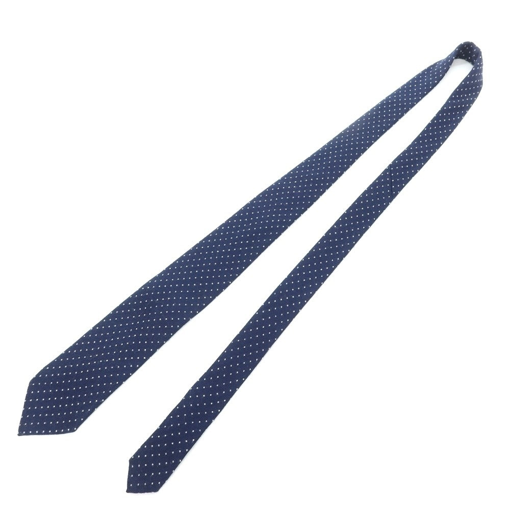 [Used] Stefano Bigi dot 3-fold wool tie, navy x white [NVY] [A/W] [Condition rank B] ​​[Men&