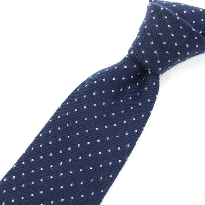 [Used] Stefano Bigi dot 3-fold wool tie, navy x white [NVY] [A/W] [Condition rank B] ​​[Men&