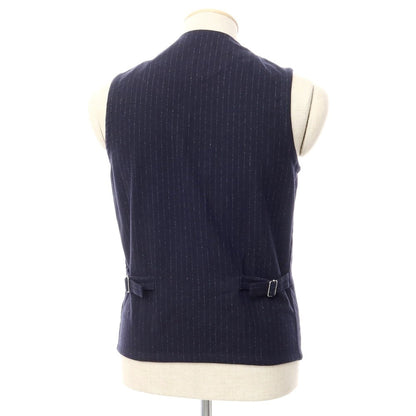 [Used] CRUNA Wool Cotton Striped Gilet Vest Navy [Size 44] [NVY] [A/W] [Condition Rank B] ​​[Men&