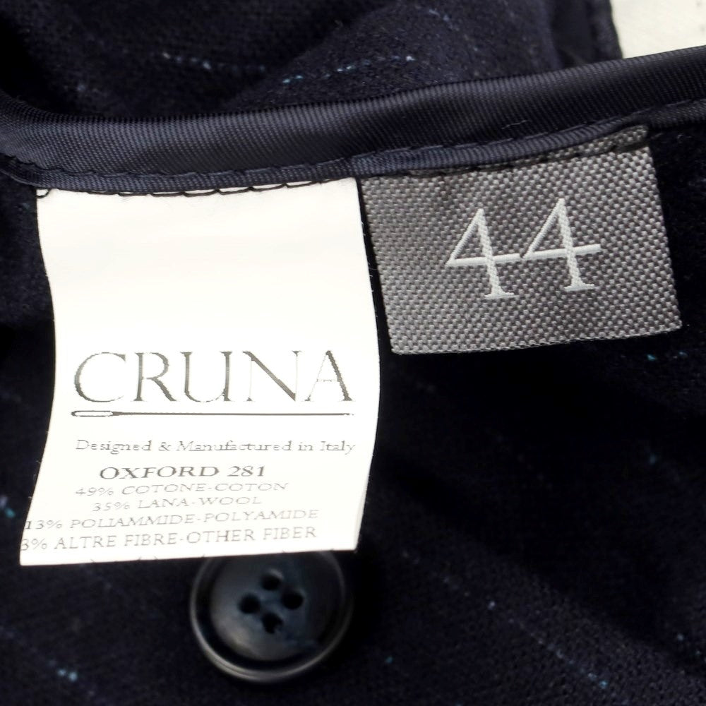 [Used] CRUNA Wool Cotton Striped Gilet Vest Navy [Size 44] [NVY] [A/W] [Condition Rank B] ​​[Men&