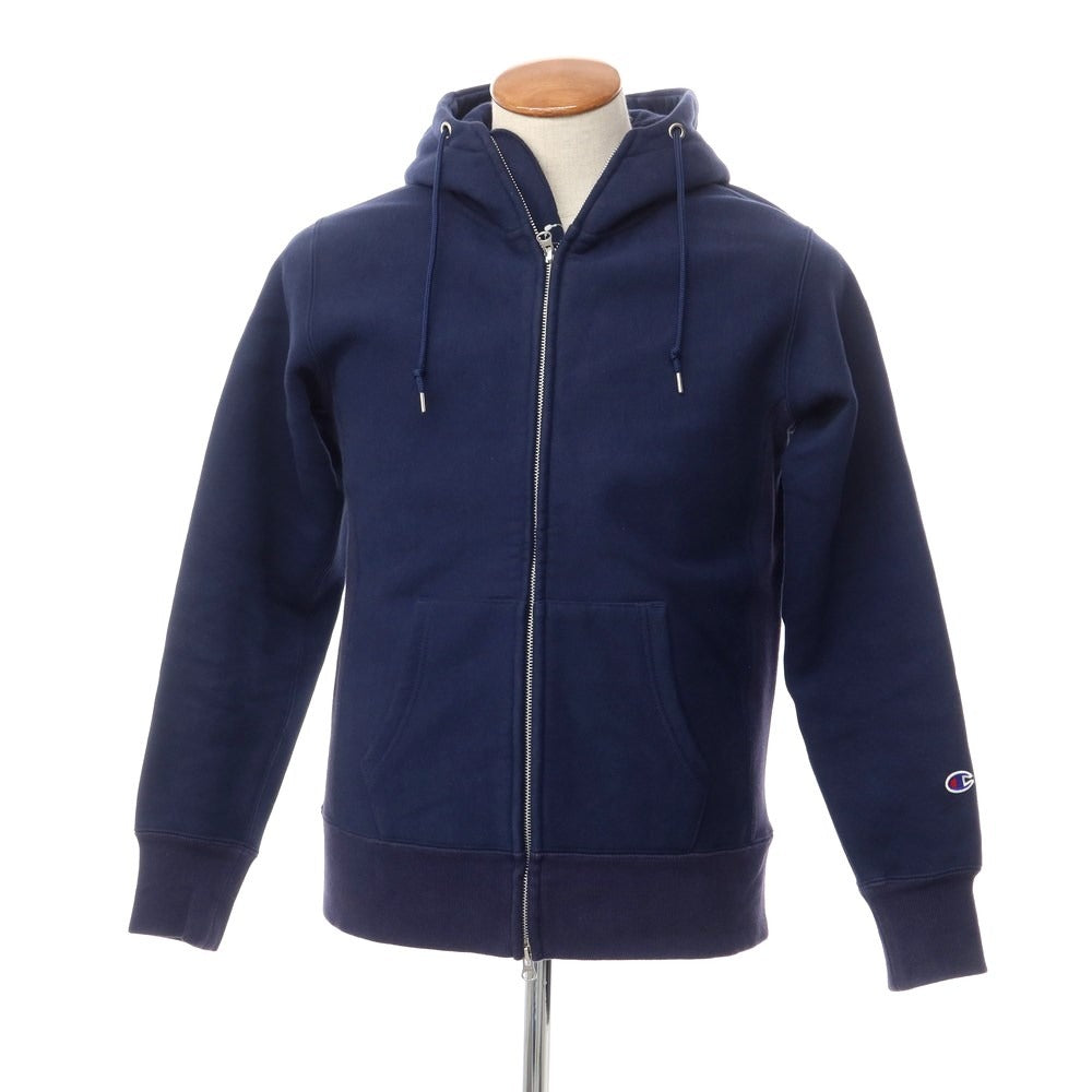 【中古】チャンピオン Champion コットン ジップアップ パーカー ネイビー【サイズM】【NVY】【A/W】【状態ランクC】【メンズ】【768869】