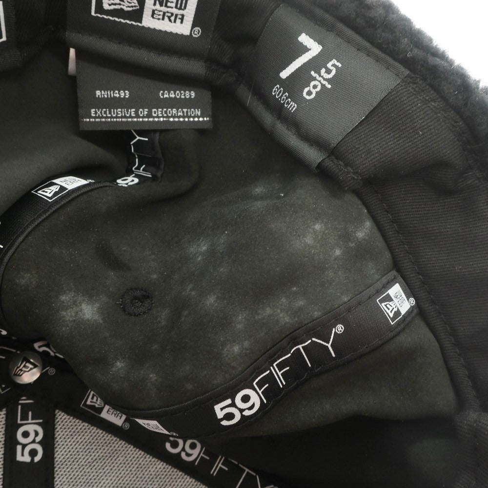 【中古】シュプリーム Supreme 2022年秋冬 Leather Earflap Box Logo New Era キャップ
 ブラック【サイズ7 5/8】【BLK】【A/W】【状態ランクD】【メンズ】
【769598】 APD