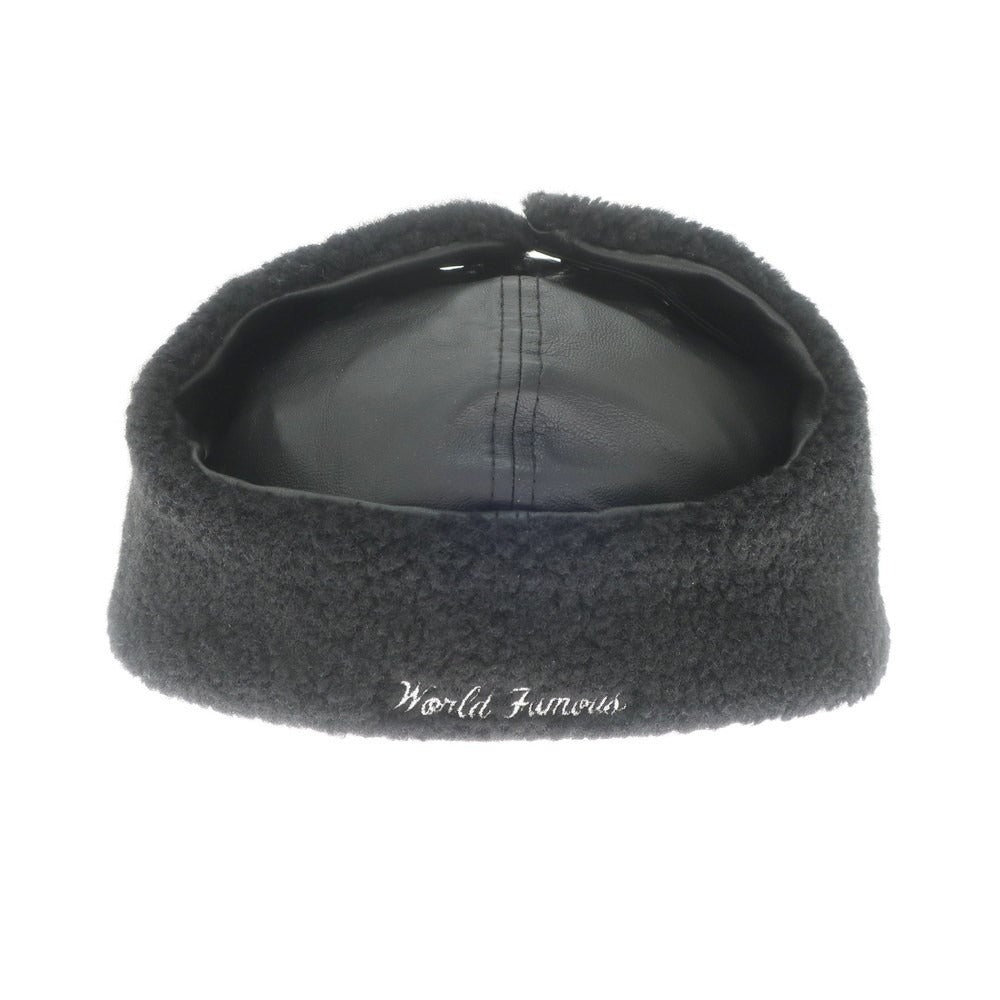 【中古】シュプリーム Supreme 2022年秋冬 Leather Earflap Box Logo New Era キャップ
 ブラック【サイズ7 5/8】【BLK】【A/W】【状態ランクD】【メンズ】
【769598】 APD