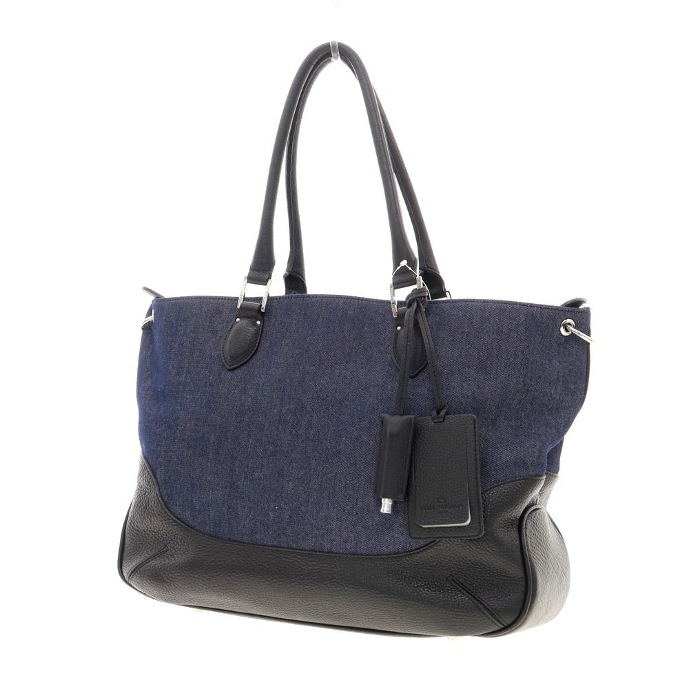 【中古】ペッレモルビダ PELLE MORBIDA ユニバーサルランゲージ別注 トートバッグ
 ネイビーxブラック【W48xH32xD13】【NVY】【S/S/A/W】【状態ランクB】【メンズ】
【769493】