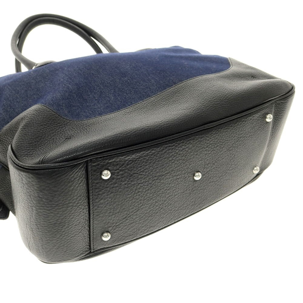 【中古】ペッレモルビダ PELLE MORBIDA ユニバーサルランゲージ別注 トートバッグ
 ネイビーxブラック【W48xH32xD13】【NVY】【S/S/A/W】【状態ランクB】【メンズ】
【769493】