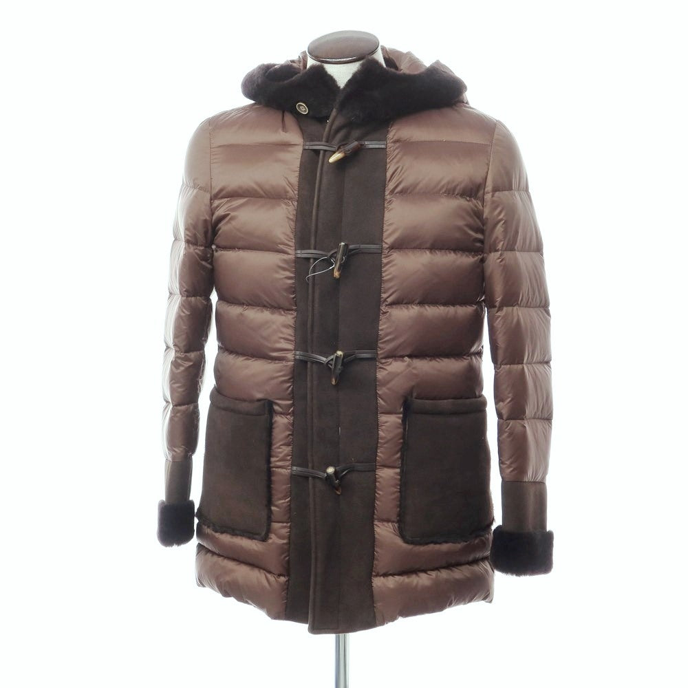 【中古】エンメティ EMMETI ムートン ダウンダッフルコート ブラウン【サイズ48】【BRW】【A/W】【状態ランクB】【メンズ】【769069】