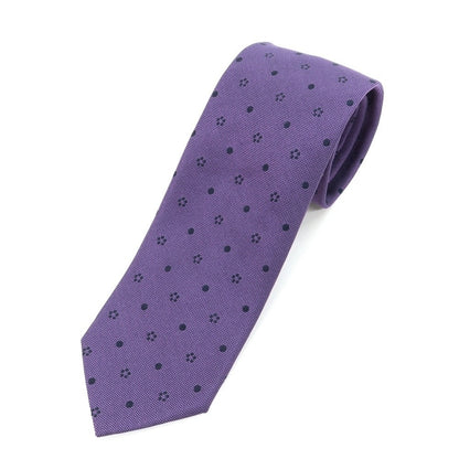 [Used] Brewer BREUER Komon 3-fold silk tie purple x navy [PUP] [S/S/A/W] [Condition rank B] ​​[Men&