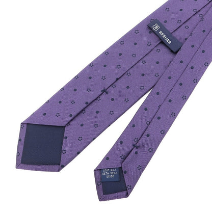 [Used] Brewer BREUER Komon 3-fold silk tie purple x navy [PUP] [S/S/A/W] [Condition rank B] ​​[Men&