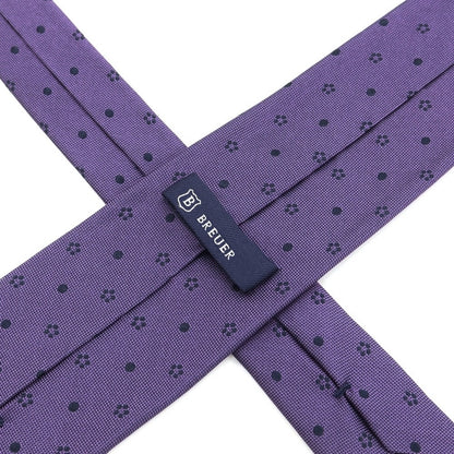 [Used] Brewer BREUER Komon 3-fold silk tie purple x navy [PUP] [S/S/A/W] [Condition rank B] ​​[Men&
