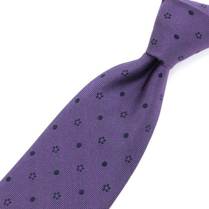 [Used] Brewer BREUER Komon 3-fold silk tie purple x navy [PUP] [S/S/A/W] [Condition rank B] ​​[Men&