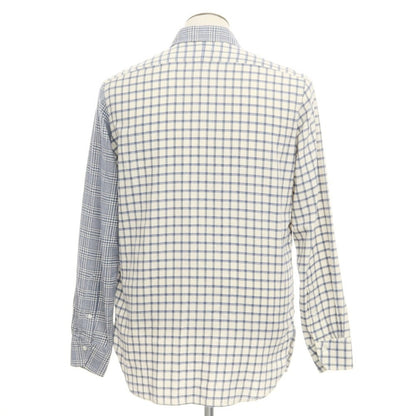 [Used] Bagutta Cotton Check Pattern Casual Shirt Off-White x Navy [Size 3] [NVY] [A/W] [Condition Rank B] ​​[Men&