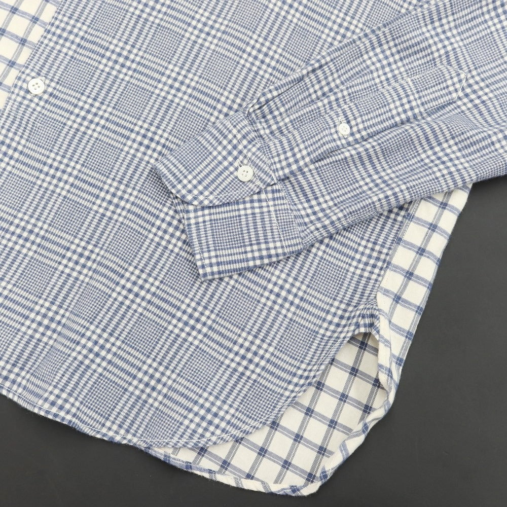 [Used] Bagutta Cotton Check Pattern Casual Shirt Off-White x Navy [Size 3] [NVY] [A/W] [Condition Rank B] ​​[Men&