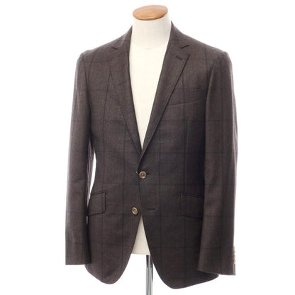 [Used] GLOBAL STYLE Wool Check Tailored Jacket Dark Brown [Size not listed (approximately M)] [BRW] [A/W] [Condition Rank B] ​​[Men&