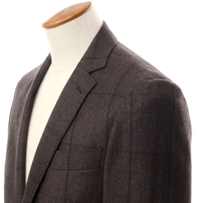 [Used] GLOBAL STYLE Wool Check Tailored Jacket Dark Brown [Size not listed (approximately M)] [BRW] [A/W] [Condition Rank B] ​​[Men&