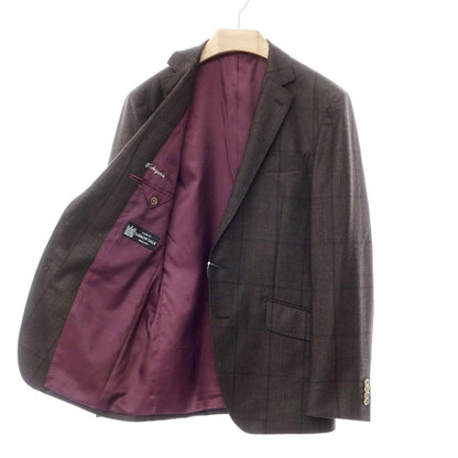 [Used] GLOBAL STYLE Wool Check Tailored Jacket Dark Brown [Size not listed (approximately M)] [BRW] [A/W] [Condition Rank B] ​​[Men&