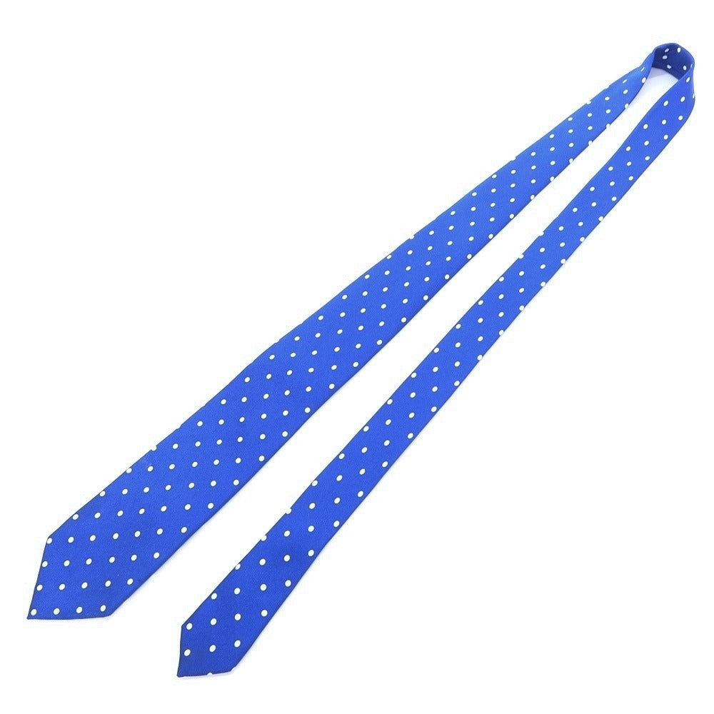 [Used] Maria Santangelo Dot Print Tri-Fold Silk Tie Blue x White [BLU] [S/S/A/W] [Condition Rank C] [Men&